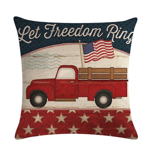 Rustic Farmhouse Cushion Cover Linen Noel Farms Christmas Pillow Case 18 x 18 in - Picture 7 of 33
