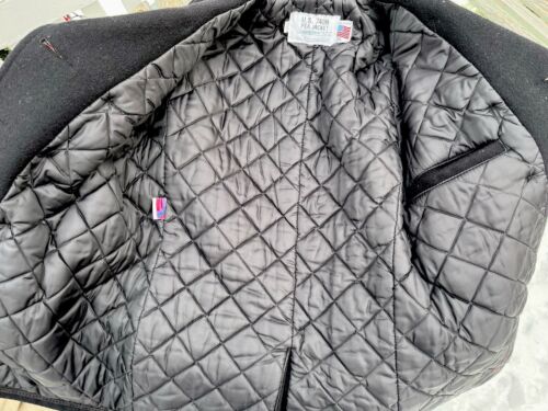Classic Schott US 740N Black Wool Pea Coat Jacket Made in USA Men’s 36 Small - Picture 4 of 5