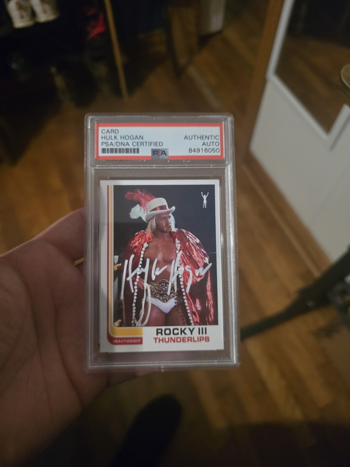 Hulk Hogan Thunderlips Autographed Set Card PSA/DNA Auto Grade