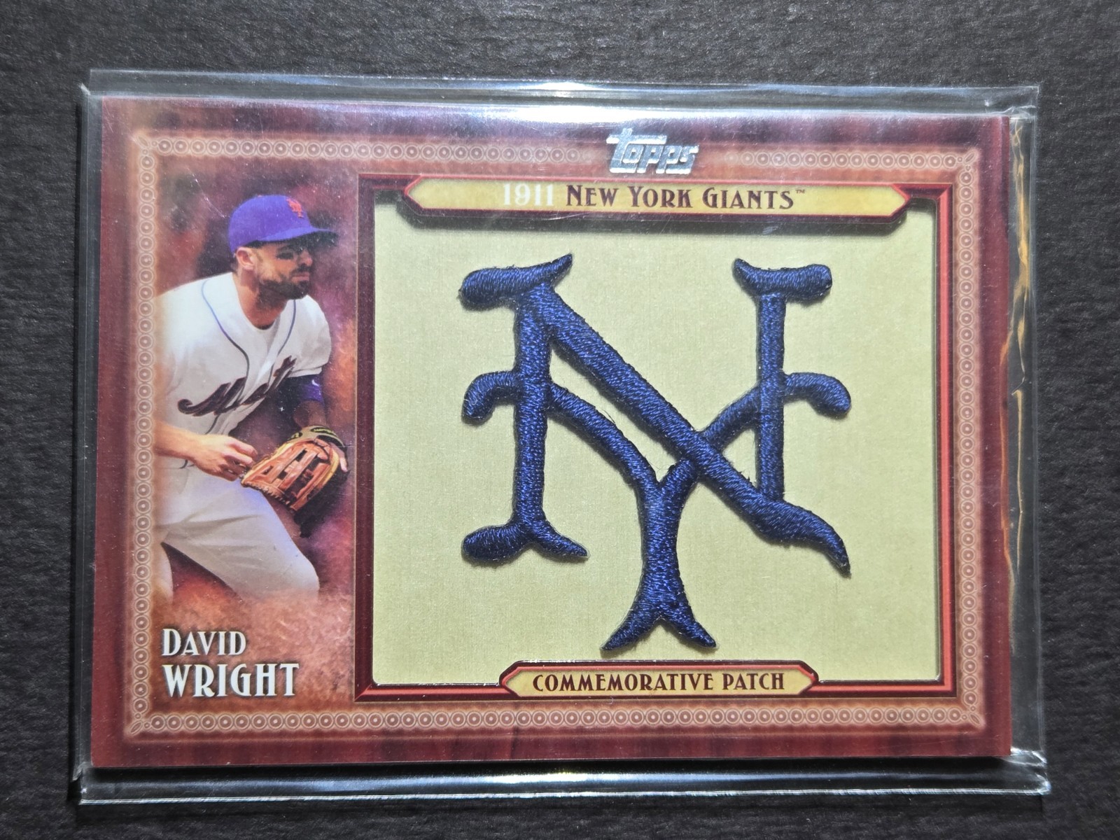 David Wright #TLMP-DW 2011 Topps Baseball Throwback Logo Manufactured Patch