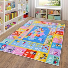 Kids Rugs for Playroom - Soft  Non-Slip 8x10 Feet Educational Rug for Learni...