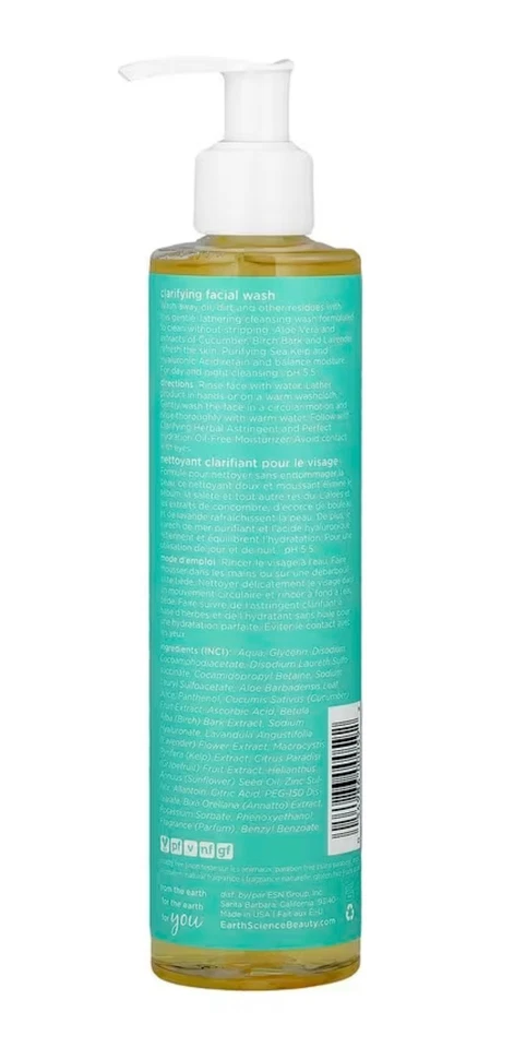 Earth Science Clarifying Facial Wash 8 fl.oz pacote 2 - Imagem 3 de 4