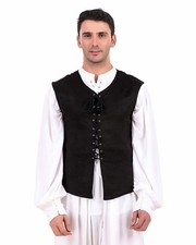 ThePirateDressing Mens Medieval Renaissance Lace-up Vest Gothic Waistcoat