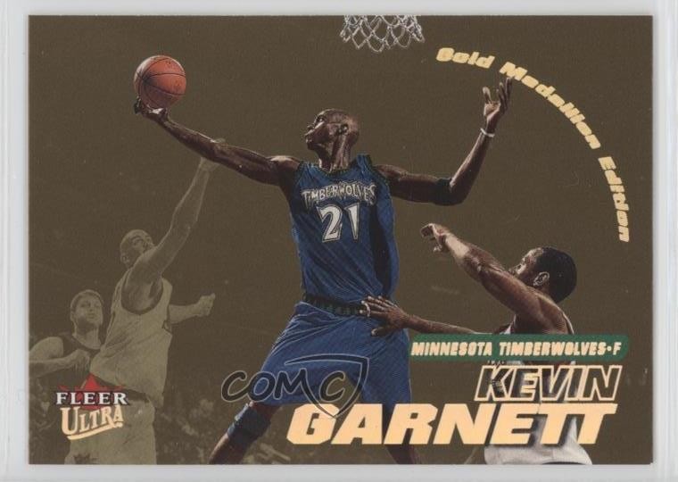 2000-01 Fleer Ultra Gold Medallion Kevin Garnett #185G HOF 0h6r