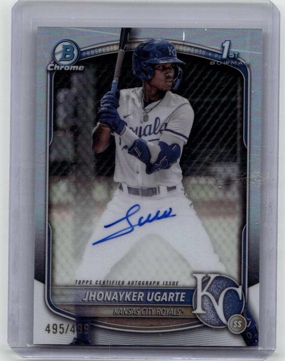 2025 Bowman #CPA-JU Jhonayker Ugarte Chrome Prospect Autographs Refractor #/499