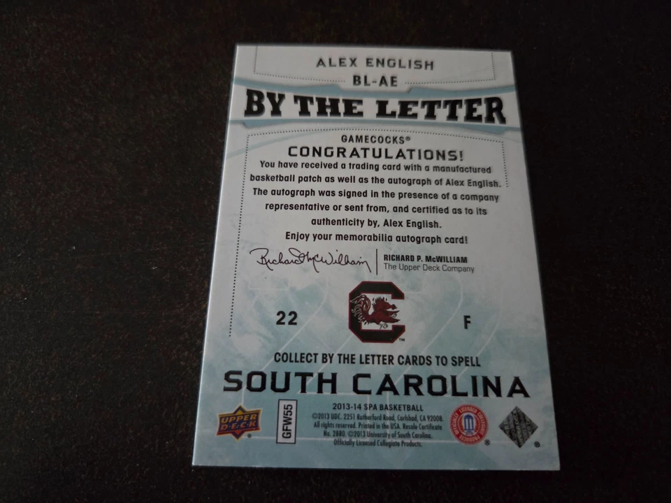 2013-14 SP Authentic - Alex English - By The Letter Auto 07/35 - Image 2 of 2