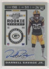 2019 Contenders Optic Holo Prizm Rookie Ticket Darnell Savage Jr #143 Auto 03xg
