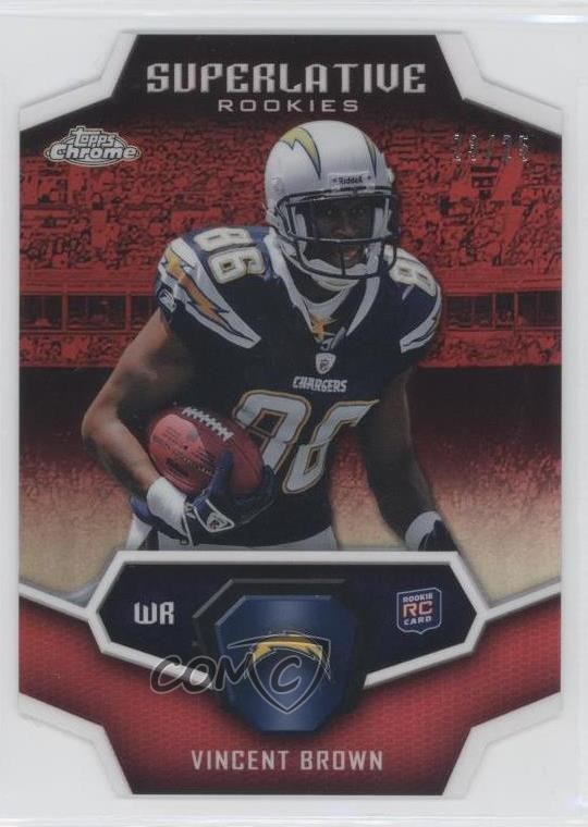 2011 Topps Chrome Superlative Rookies Red Refractor 13/25 Vincent Brown 2u6