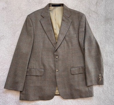 MARKS & SPENCER Brown Wool Mens Blazer Jacket made in England UK Chest 42