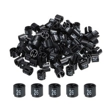 100 x Clothes Hanger Marker Colored Hanger Sizer Garment Tag Number 26 Black