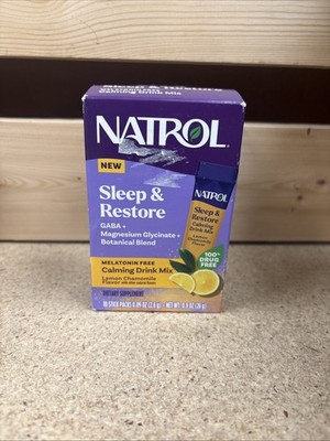 Natrol Sleep & Restore Calming Drink Mix 10 Sticks, Exp: 01/2027