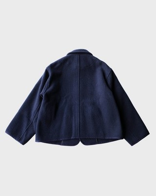 Danton Wool Light Pile Coverall Jacket Size 36 Navy Blue Made in