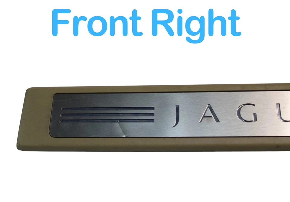 09-15 Jaguar X250 XF XFR delantero derecho pasajero lateral umbral placa de desgaste fabricante original Foto 3 de 4