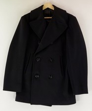 US Navy Peacoat Pea Coat VTG 60s Vietnam Navy Blue 6 Button Mens 36 R