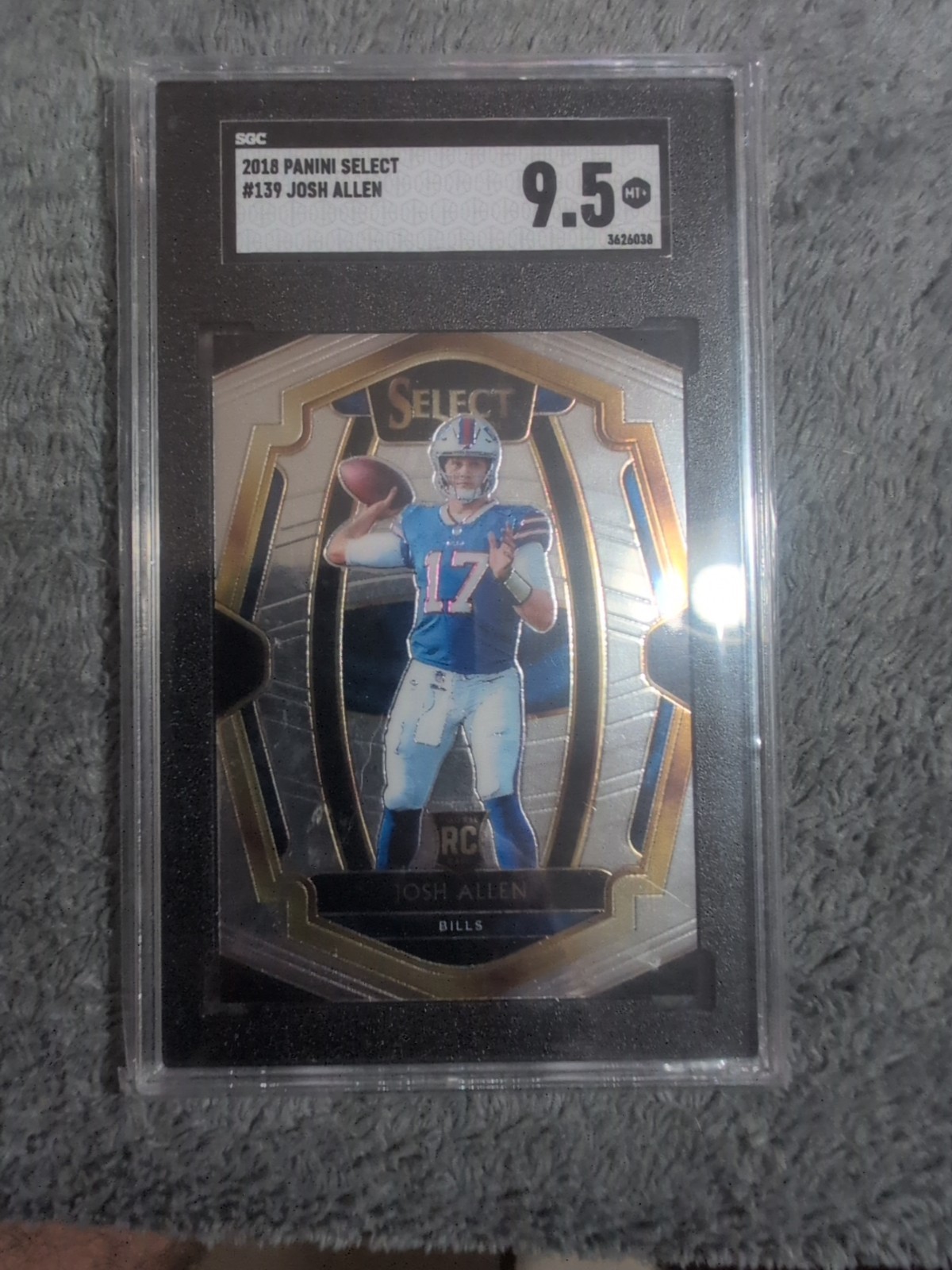 2018 Panini Select Prizm Premier Level RC #139 Josh Allen SGC 9.5 MT+