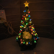 Vintage Ceramic Christmas Tree Lighted WORKS ...