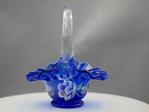 Fenton Glass Basket | eBay