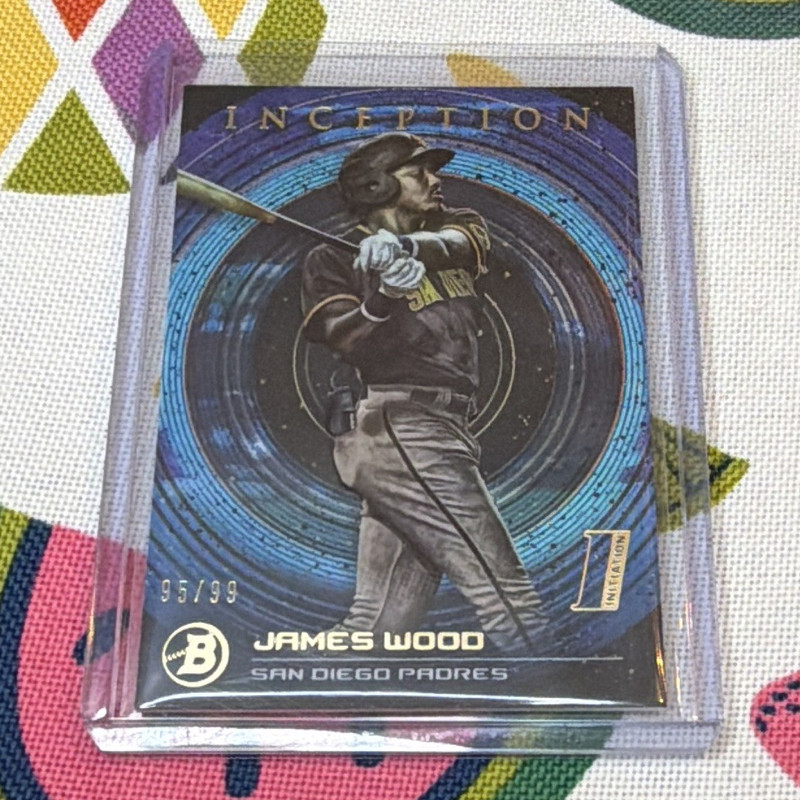 🔥only 99 rookie 🔥Bowman Inception James Wood Padres Serial Numbered 95/99 Ssp