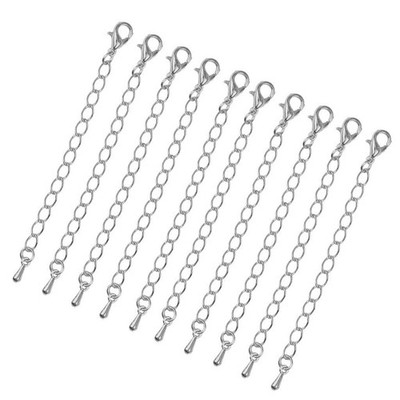 20 Stck. Silber Verlängerung Kette Halskette Verlängerer Schmuck Zubehör 75 mm