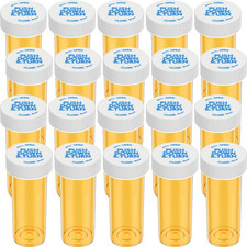 Empty Plastic Medicine Pill Bottles with Child Resistant Caps, 6 Dram Small Pres