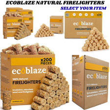 Ecoblaze Natural Firelighter Wood Wool Long Burning Fast Lighting For Fireplaces