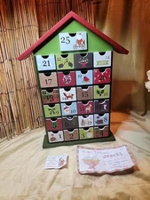 Wooden Advent Calendar 14 x 10 25 Drawers Daily Messages W Passage Reference 
