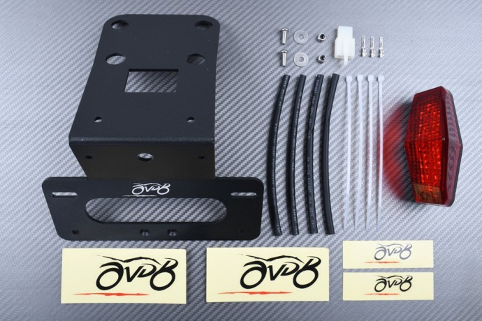 Support plaque et feu stop rouge pour vos sorties en Kawasaki KLX 250