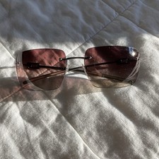 Vintage Gucci Rimless Ombr  Rectangle Sunglasses