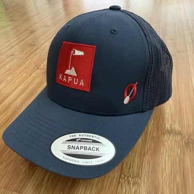 Outrigger Canoe Club Hawaii Hat Adult OSFM Kapua Channel Snapback Blue Mesh