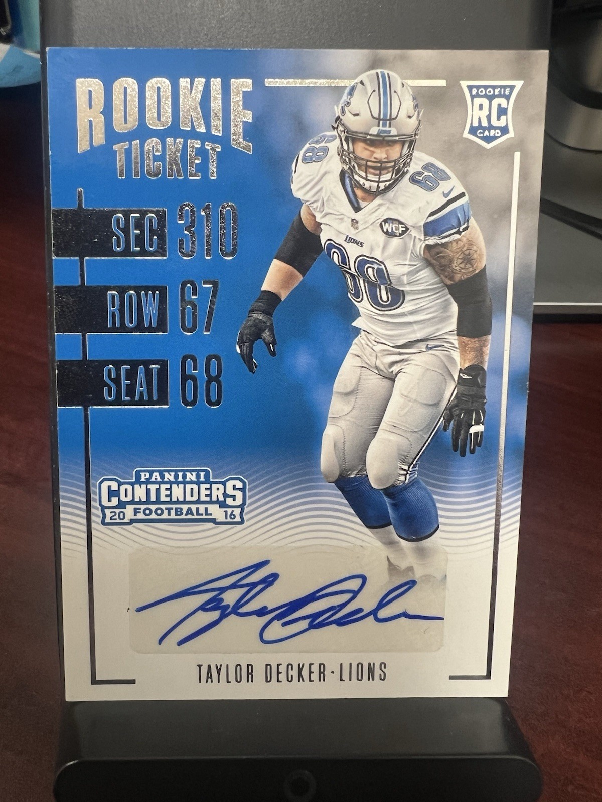 Taylor Decker Panini Contenders #192 Autograph