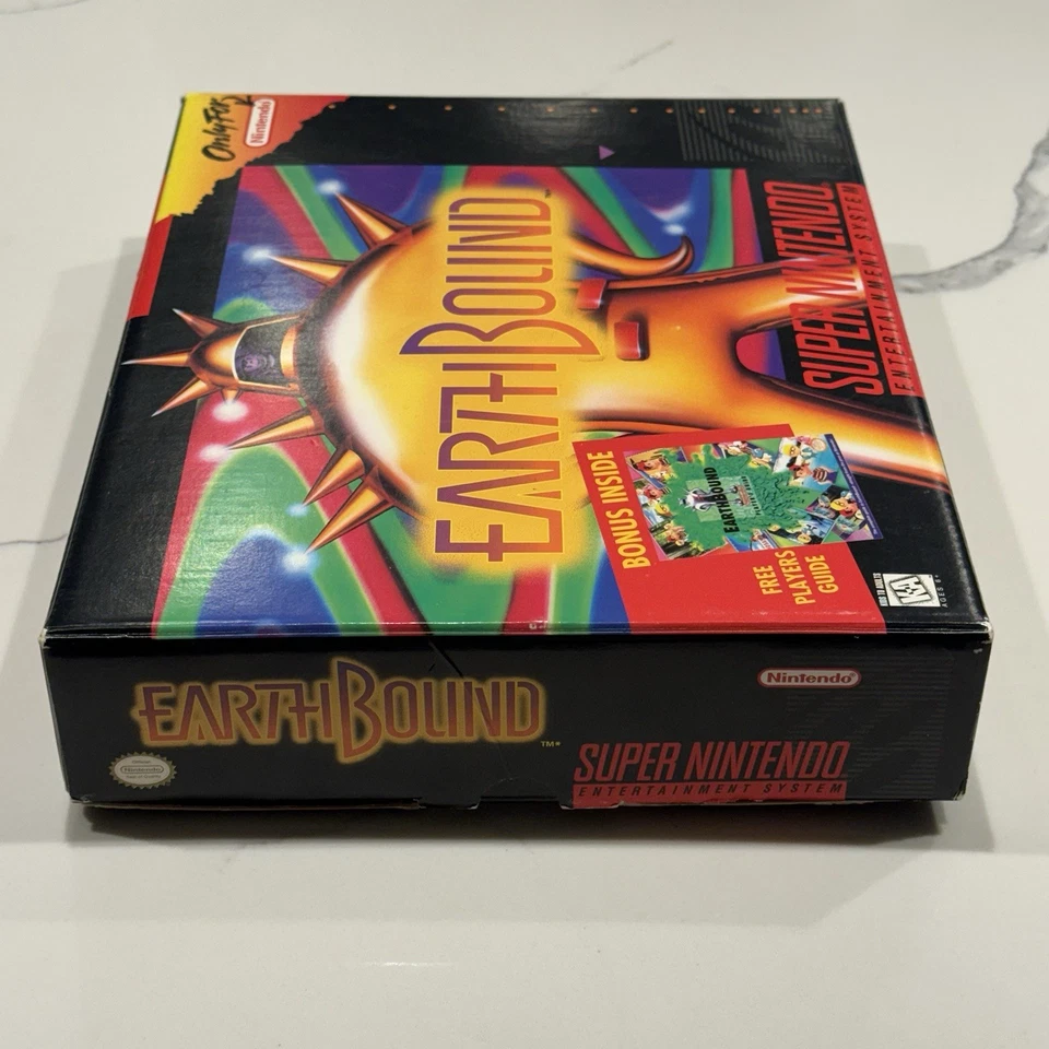 EarthBound (SNES, 1995) VGC/NM Box Authentic Complete CIB Guide Scratch N Sniff - Image 4 of 4