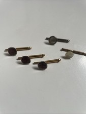 SWANK MOTHER OF PEARL CUFFLINKS TUXEDO STUDS SET