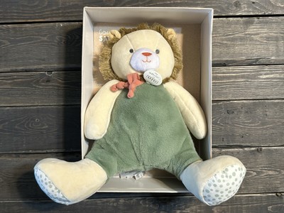 Doudou et Compagnie Paris Couleurs Savane Lion Plush Baby Lovey Toy Green NEW