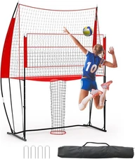 Heavy Duty Portable Volleyball Practice Net for Hitting, Spiking in Backyard