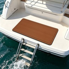 2cm Brown Eva Imitation Teak Yacht Anti-skid Mat 39x16in Boat Standing Mat