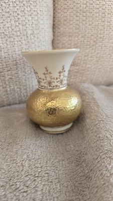 Vintage Alka Kunst Kronach Bavaria Vase   Serie Marion Echtgold Dekor 50er Jahre