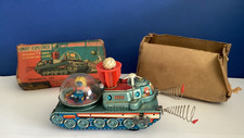 Yoshiya KO Orbit Explorer Wind Up Space tank Toy Robot Tin plate made in Japan