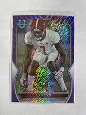 2022 Bowman Chrome University - Purple Shimmer Refractor - Eli Ricks #28 (RC)