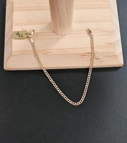 14k gold two tone bracelet 6.75 inch