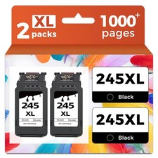 PG-245XL Black Ink Cartridges 2-Pack for Canon PIXMA MG2500 MG2520 MG2522 MX490