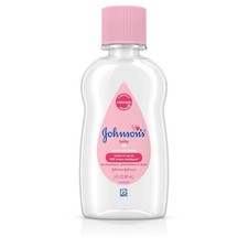 Johnson's Baby Oil, Pure Mineral Oil to Prevent Moisture 3 Fl Oz Pack of 1 