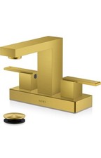 KENES Brushed Gold Bathroom Sink Faucet 3 Hole Centerset Bathroom Faucet Gold Tw