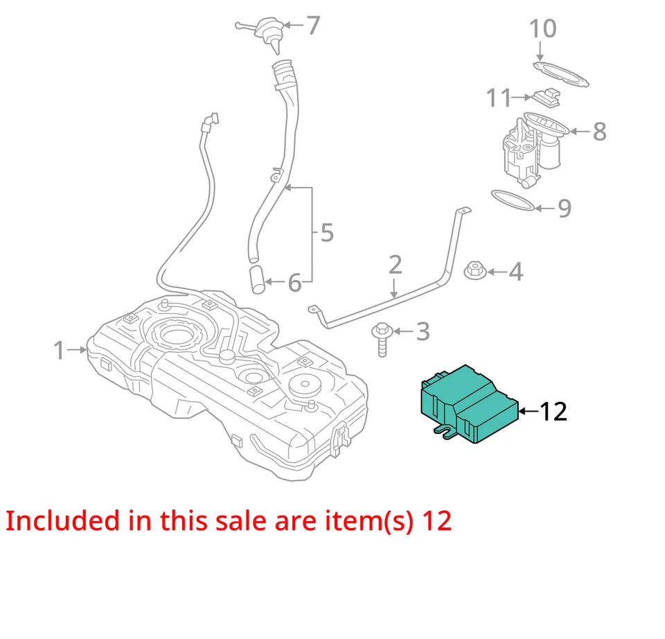 2014 2015 2016 2017 2018 2019 BMW I8 AWD 1.5L FUEL PUMP CONTROL MODULE 7476046 - Image 4 of 4