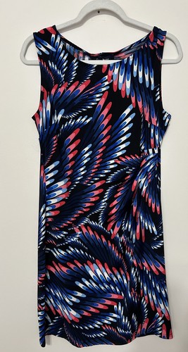 Evan-Picone M Beautiful Side Ruched Multi Colored Dress For Any Occasion - Picture 3 of 8