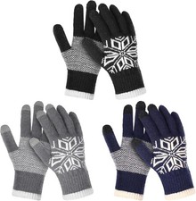 Winter Gloves - Women's Winter Gloves, Warm Touchscreen gloves Women Men, Knit