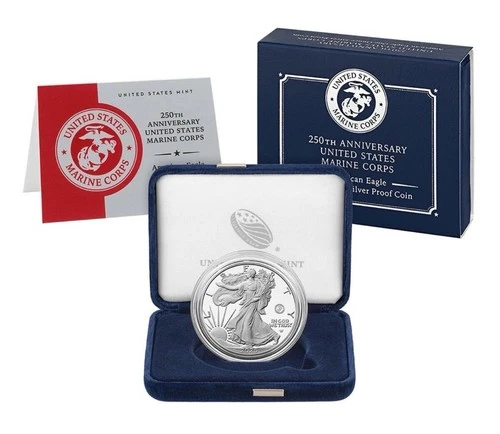 2025 Marine Corps 250th Anniversary Silver Proof Coin 1oz American Eagle PRESALE