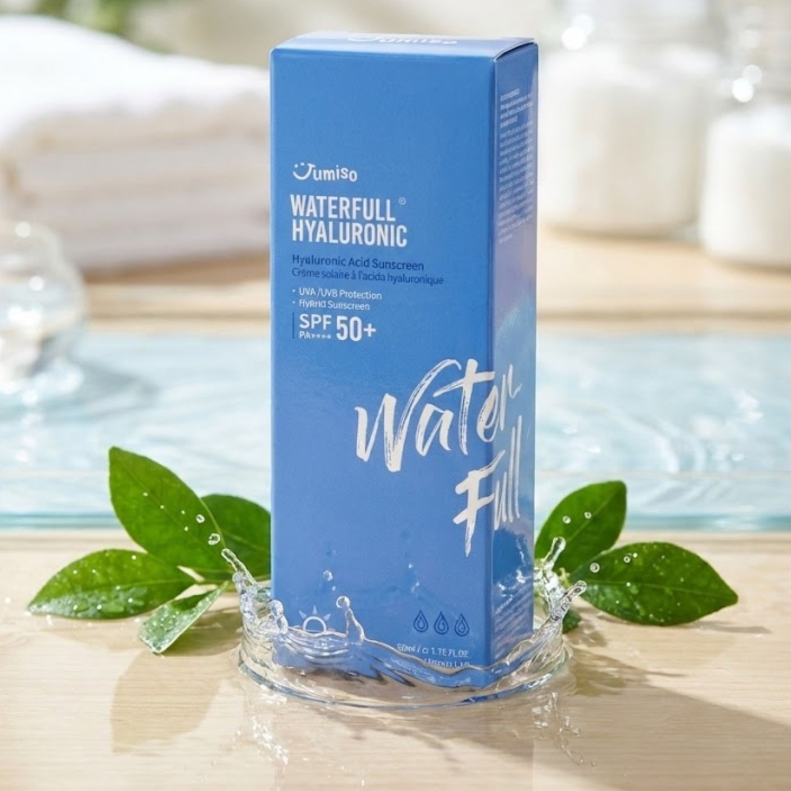 Jumiso Waterfull Sunscreen SPF50+ Hyaluronic Acid Hydrating Sun Cream 50ml