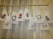 4er-Set edle Deko-Geschenkbeutel (14x20 cm) &ndash; Echte Handarbeit mit Hohlsaum
