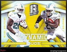2014 Panini Spectra Dynamic Duos Gold Knowshon Moreno & Lamar Miller 25/25