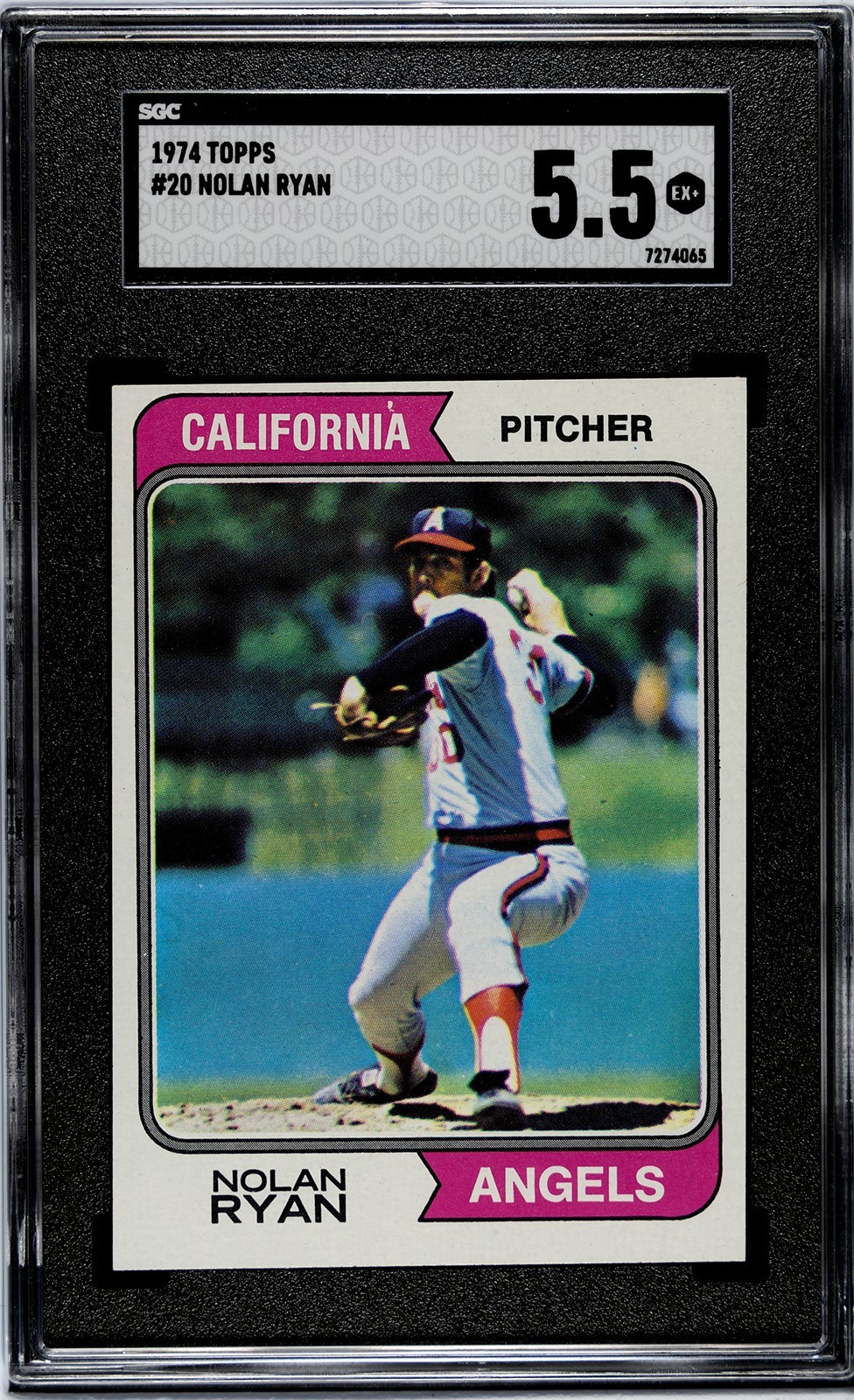 1974 Topps #20 Nolan Ryan SGC 5.5 All Time Strikeout King!